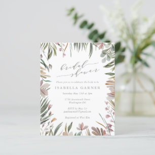 Budget Rustic Greenery Sage Bridal Shower Invite