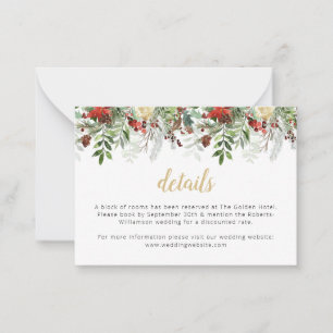 Budget Rustic Holiday Enclosure Card Details Card