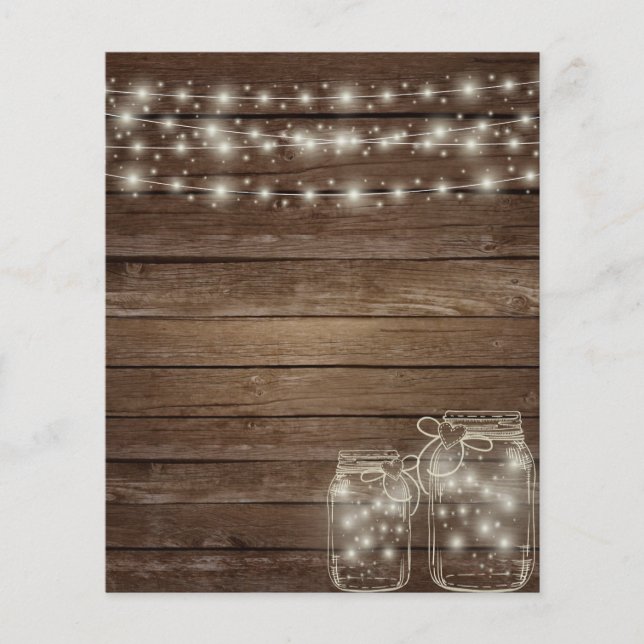 Budget Rustic Lights Mason Jars Cheapest Wedding (Front)