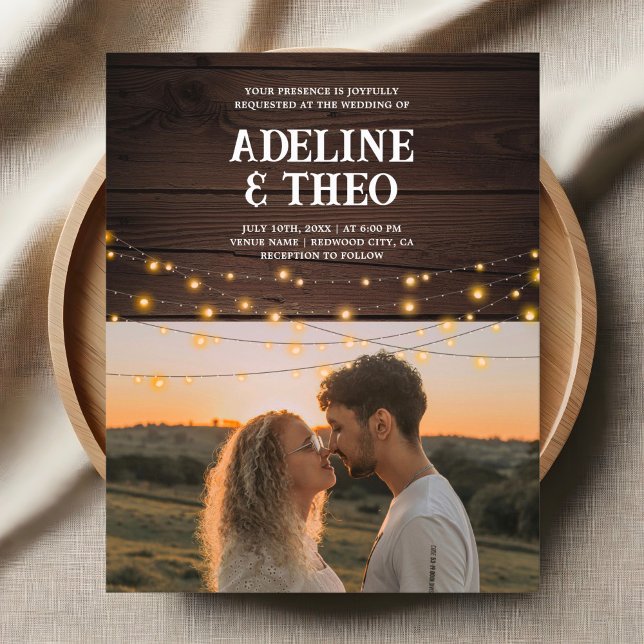 Budget Rustic Photo Wedding Flyer (Creator Uploaded)