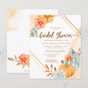 Budget Rustic Pumpkins Bridal Shower Invitation