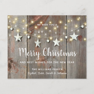 Budget Rustic Stars and String Lights on Barnwood Flyer