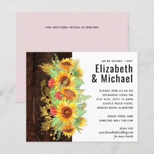 Budget Rustic Summer Sunflowers Floral Wedding