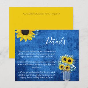 BUDGET Rustic Sunflower Wedding Details Enclosure