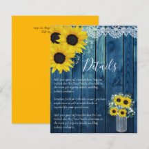 BUDGET Rustic Sunflower Wedding Details Enclosure