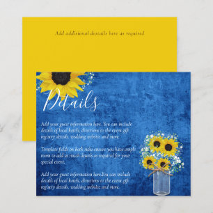 BUDGET Rustic Sunflower Wedding Details Enclosure