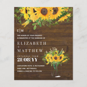 Budget Rustic Sunflowers Babys Breath Mason Jars