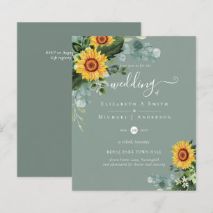 BUDGET Rustic Sunflowers Eucalyptus Leaves Wedding