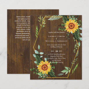 BUDGET Rustic Sunflowers Greenery Leaves Wedding 
