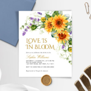 Budget Rustic Sunflowers Love is in Bloom