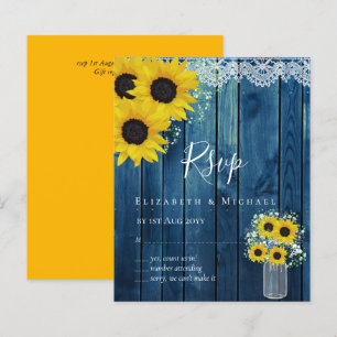 BUDGET Rustic Sunflowers RSVP Wedding