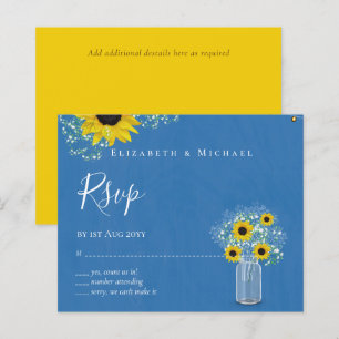 BUDGET Rustic Sunflowers RSVP Wedding