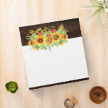 Budget RUSTIC SUNFLOWERS Template Binder<br><div class="desc">Add your own details to this classy personalized wedding binder</div>