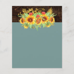 Budget RUSTIC SUNFLOWERS Template Flyer