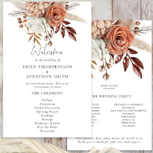 Budget Rustic Terracotta Florals Programme de mari
