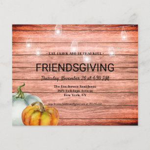 Budget Rustic Thanksgiving Invitation. Flyer
