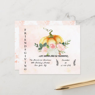 Budget Rustic Thanksgiving Invitation Postcard. Fl