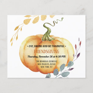 Budget Rustic Thanksgiving Invitation Postcard. Fl Flyer