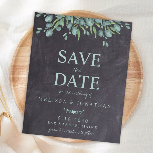 Budget Rustic Watercolor Greenery Save The Date (Creator Uploaded)
