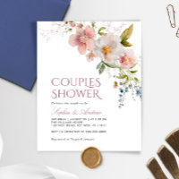 Budget Rustic Wildflowers Couples Shower invite