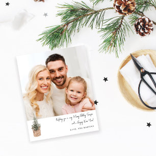 Budget Rustic Winter Tree V Note Photo Holiday Flyer