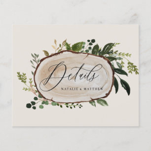 budget Rustic wood slice wedding details  Flyer