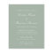 Budget Sage Formal Elegant Wedding Invitation