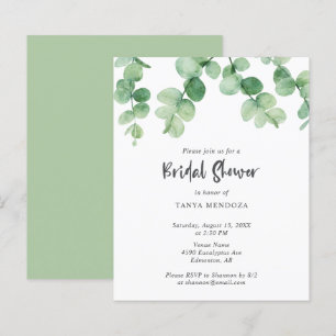 Budget Sage Green Eucalyptus Leaf Bridal Shower