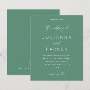 Budget Sage Green MOD Calligraphy Wedding