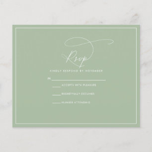 Budget Sage Green RSVP Flyer