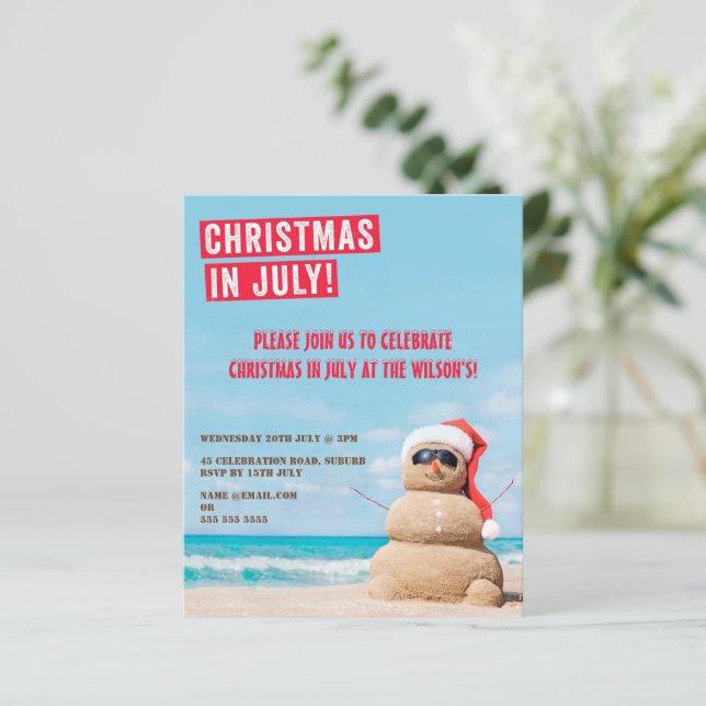 Budget SandMan Christmas In July Summer Party (Standing Front)