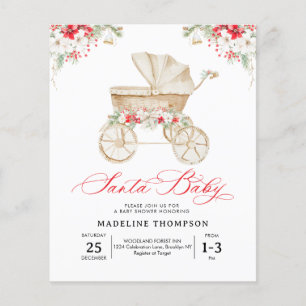 BUDGET Santa Baby Christmas Stroller Baby Shower