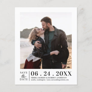Budget Save the Date Easy Template Vertical Photo