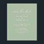 Budget Save the Date Flyer<br><div class="desc">This modern wedding card has a warm, minimalist design. The front features a lively script text above your first names and date. On the back, we've set the background as transparent, so that the colour of the paper will serve as the base colour. You can choose a colour for the...</div>