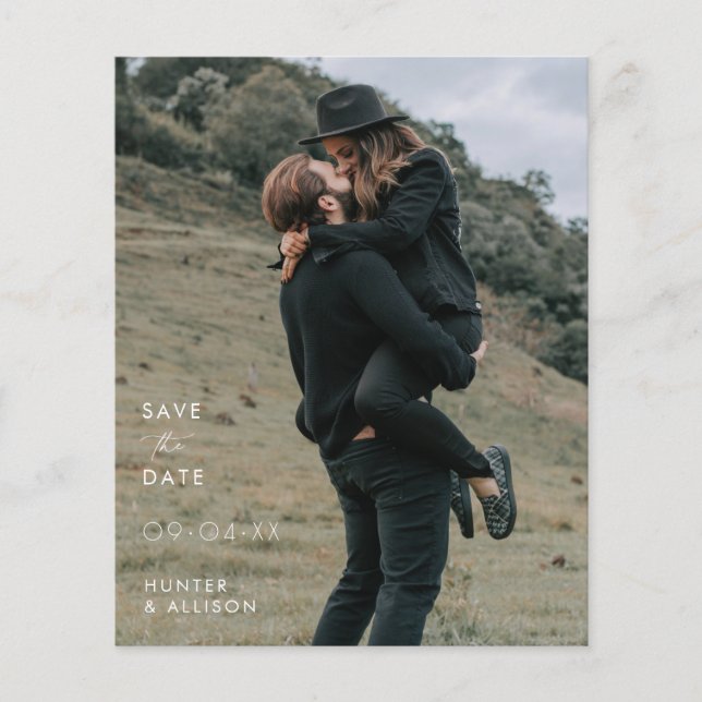 BUDGET Save The Date Invitation Flyer (Front)