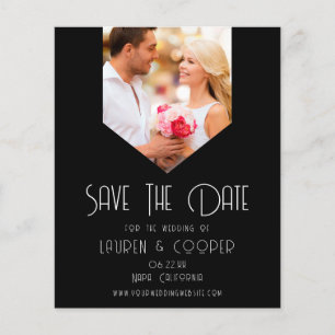 BUDGET Save The Date Photo Modern Simple Wedding