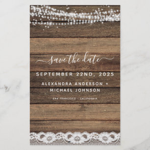 Budget Save the Date Rustic Farmhouse