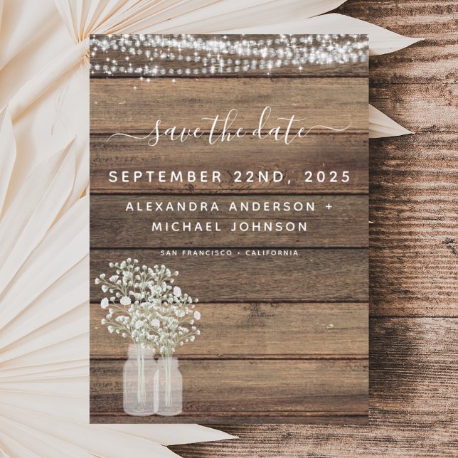 Budget Save the Date Rustic Farmhouse Invitation (Creator Uploaded)
