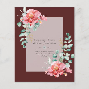BUDGET SAVE THE DATES - White Roses Floral Flyer