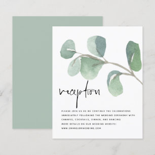 Budget Script Green Eucalyptus Wedding Reception
