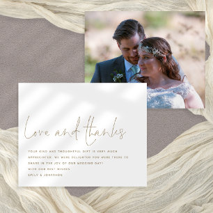 Budget Script Love Thanks Photo Wedding Thank You