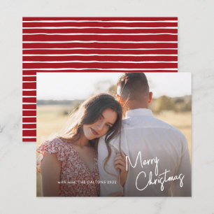 Budget Script Merry Christmas Photo Holiday Card