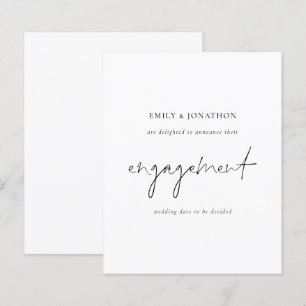 Budget Script Minimalist Engagement Announcement