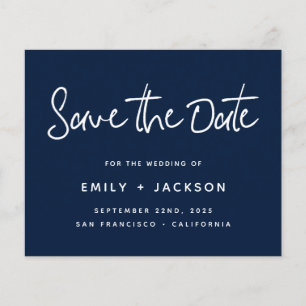 Budget Script Modern Simple Save the Date Flyer