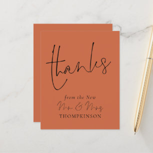 Budget Script New Mr Mrs Wedding Terracotta Thanks