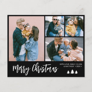 Budget Script Photo Collage Christmas Holiday Flyer