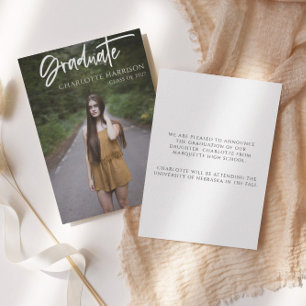 Budget Script Photo Graduation Announcement