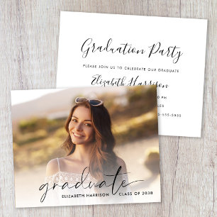 Budget Script Photo Graduation Party Invitation