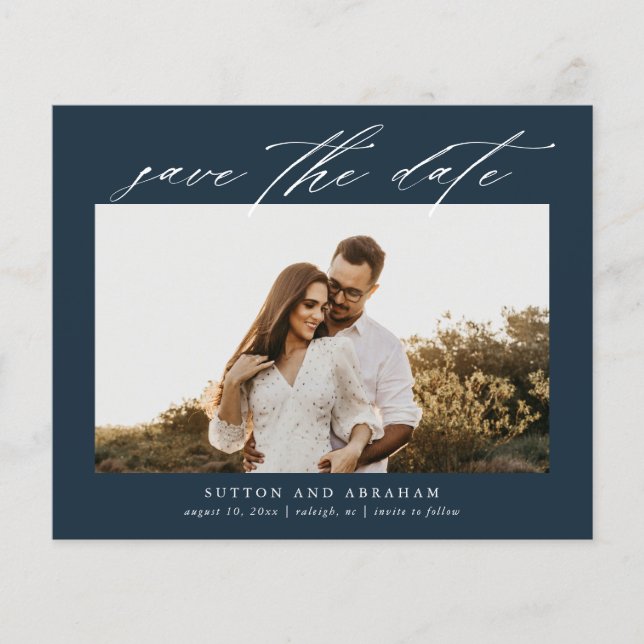 Budget Script Photo Save the Date (Front)