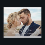 Budget Script photo wedding thank you teracotta Flyer<br><div class="desc">budget script photo wedding thank you note, teracotta modern . Part of a modern collection.</div>